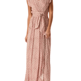 Natalie Martin Nico Sleeveless Maxi With Sash - Vermillion