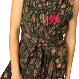 Natalie Martin Nico Sleeveless Maxi with Sash - Vermillion