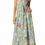 Natalie Martin Nico Sleeveless Maxi with Sash - Vermillion