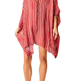 Natalie Martin Paulina Mini Kaftan - Vermillion