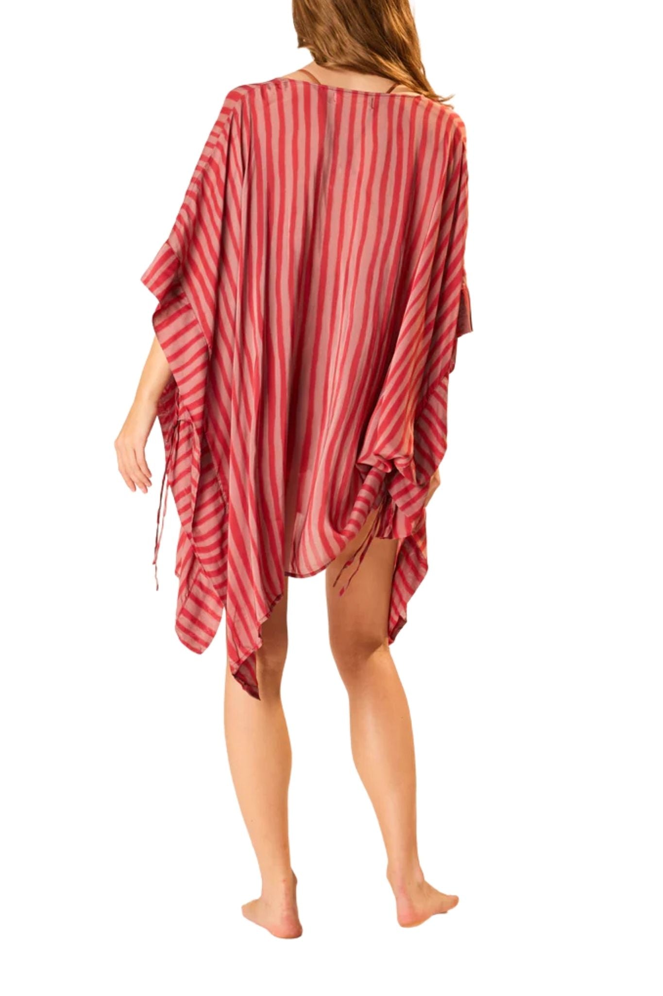 Natalie Martin Paulina Mini Kaftan - Vermillion