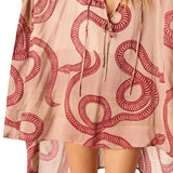 Natalie Martin Paulina Mini Kaftan - Vermillion