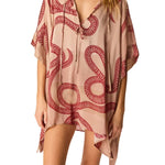 Natalie Martin Paulina Mini Kaftan - Vermillion
