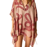 Natalie Martin Paulina Mini Kaftan - Vermillion