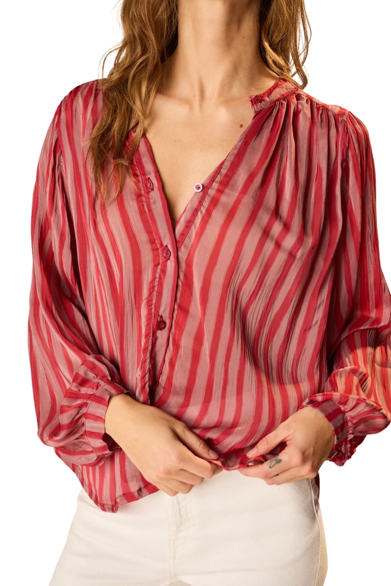 Natalie Martin Tolan Shirt - Vermillion