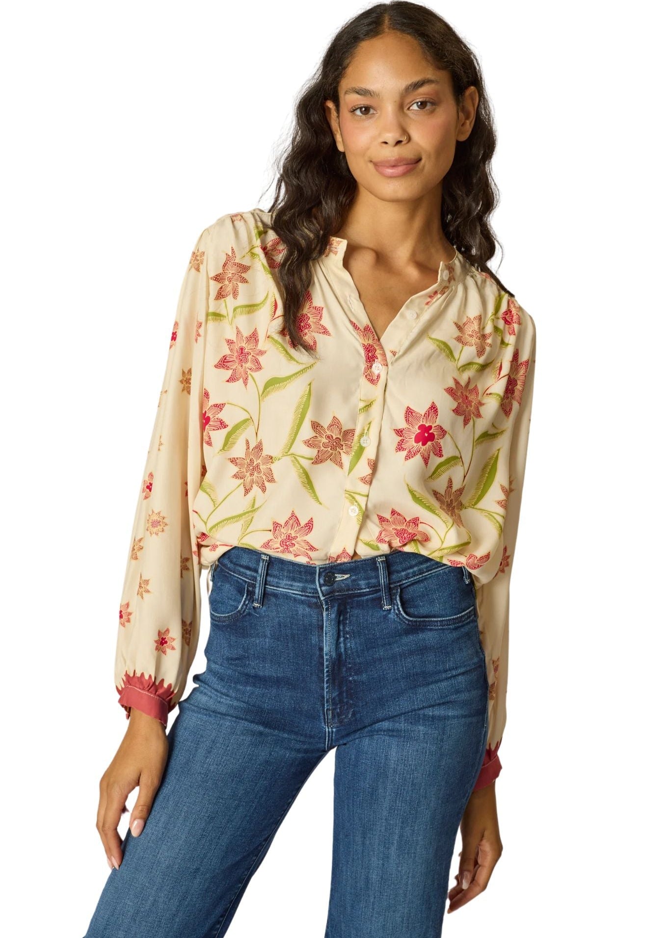 Natalie Martin Tolan Shirt - Vermillion