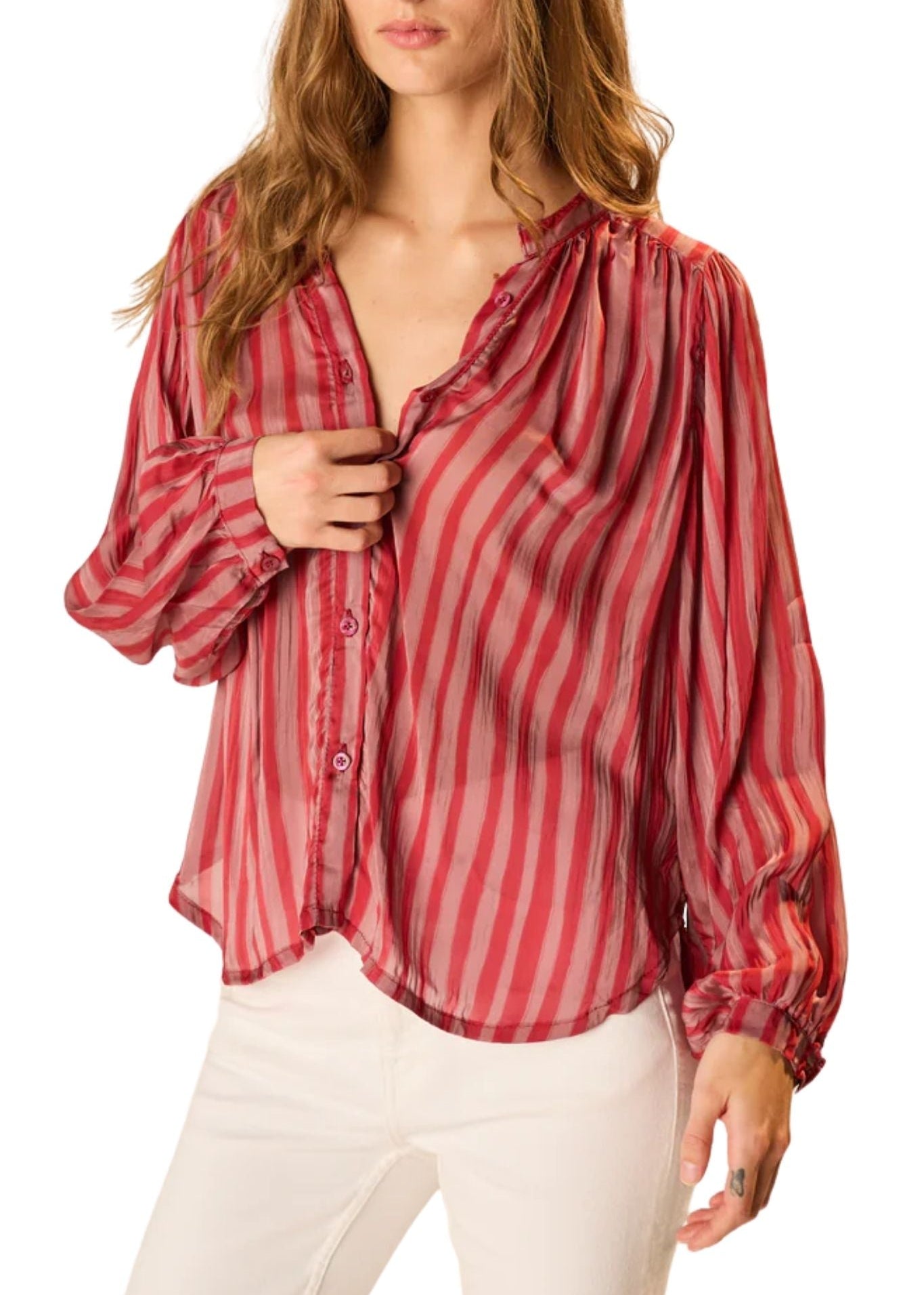 Natalie Martin Tolan Shirt - Vermillion