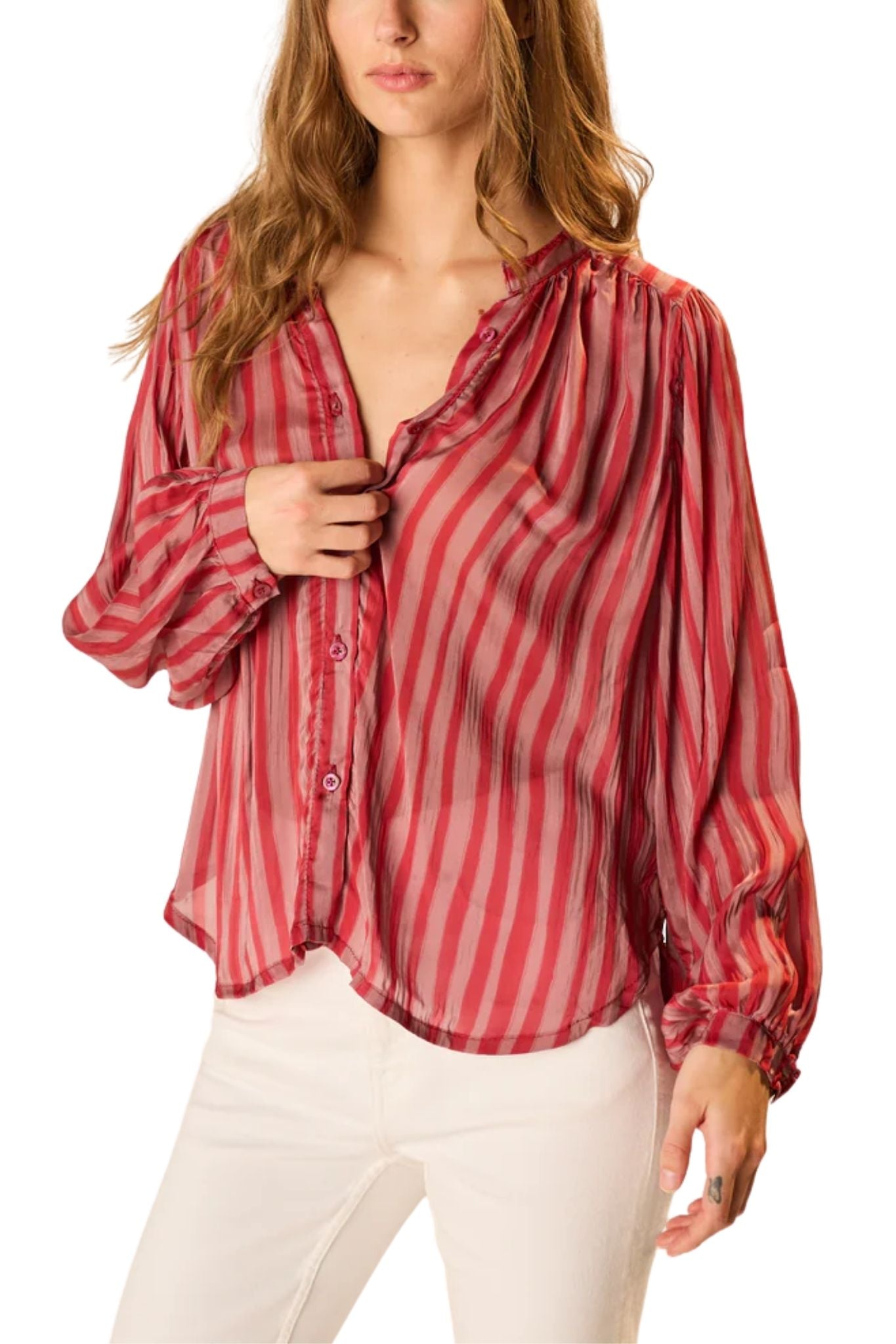 Natalie Martin Tolan Shirt - Vermillion