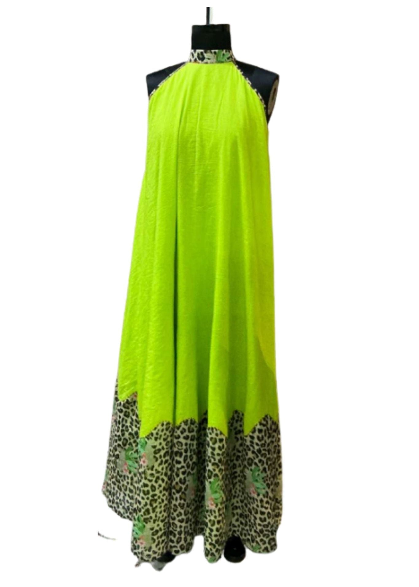 Nikasha Cotton Silk Halter Dress - Vermillion