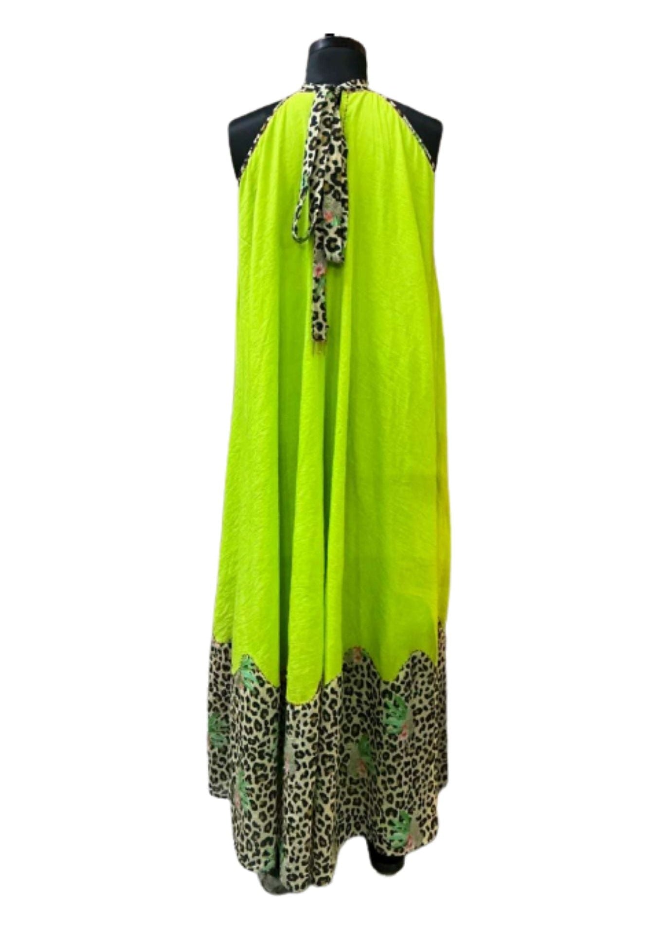 Nikasha Cotton Silk Halter Dress - Vermillion