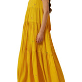 Nikasha Seersucker Tiered Maxi Dress - Vermillion