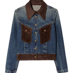 Nili Lotan Brooklyn Denim Jacket - Vermillion