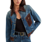 Nili Lotan Brooklyn Denim Jacket - Vermillion