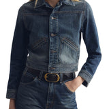 Nili Lotan Carly Denim Jacket - Vermillion