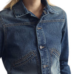 Nili Lotan Carly Denim Jacket - Vermillion