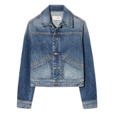 Nili Lotan Carly Denim Jacket - Vermillion