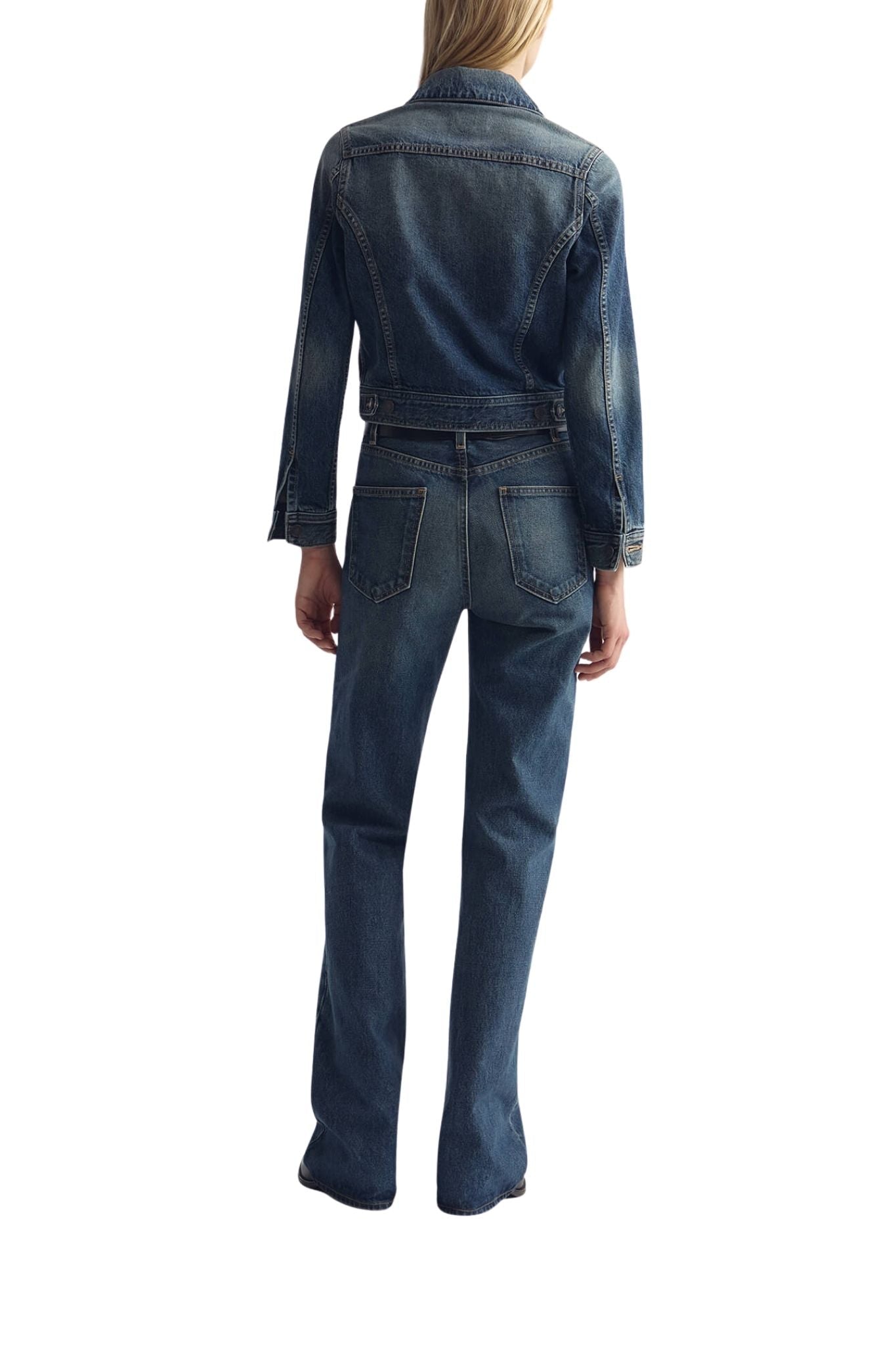 Nili Lotan Carly Denim Jacket - Vermillion