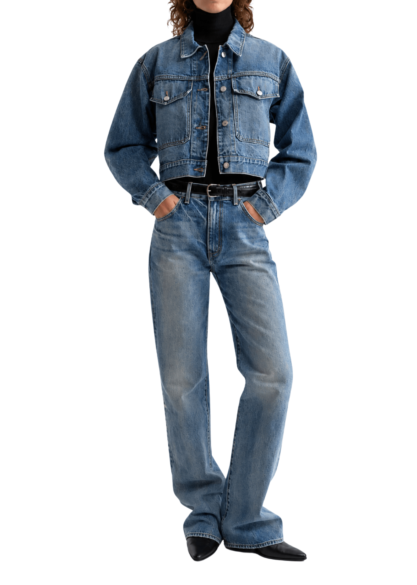 Nili Lotan Clement Denim Jacket - Vermillion
