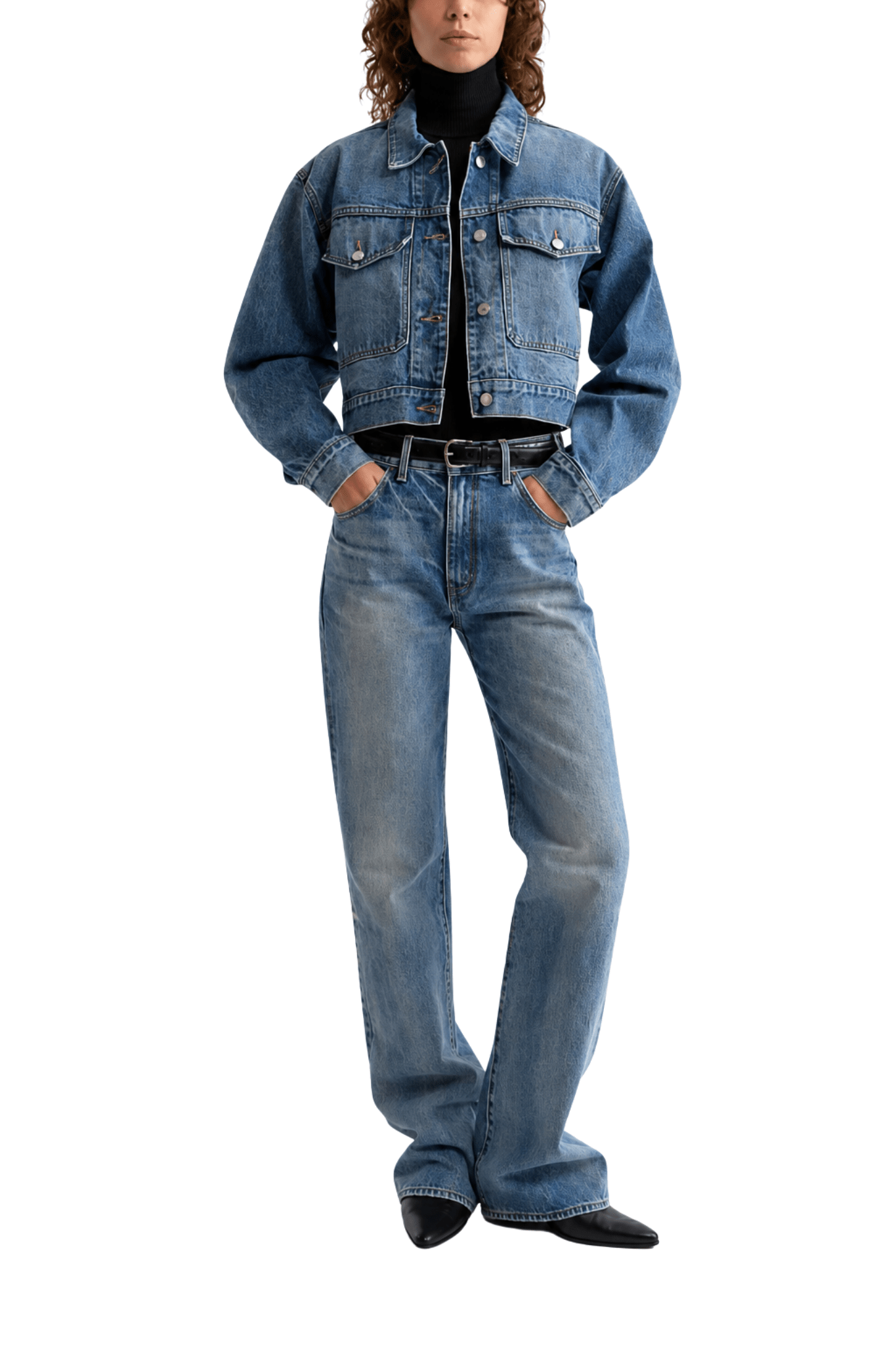 Nili Lotan Clement Denim Jacket - Vermillion