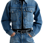 Nili Lotan Clement Denim Jacket - Vermillion