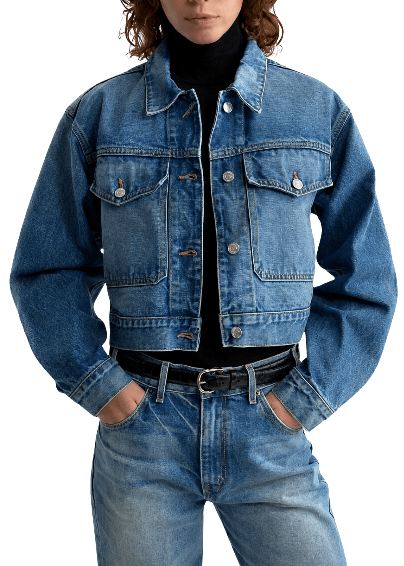 Nili Lotan Clement Denim Jacket - Vermillion