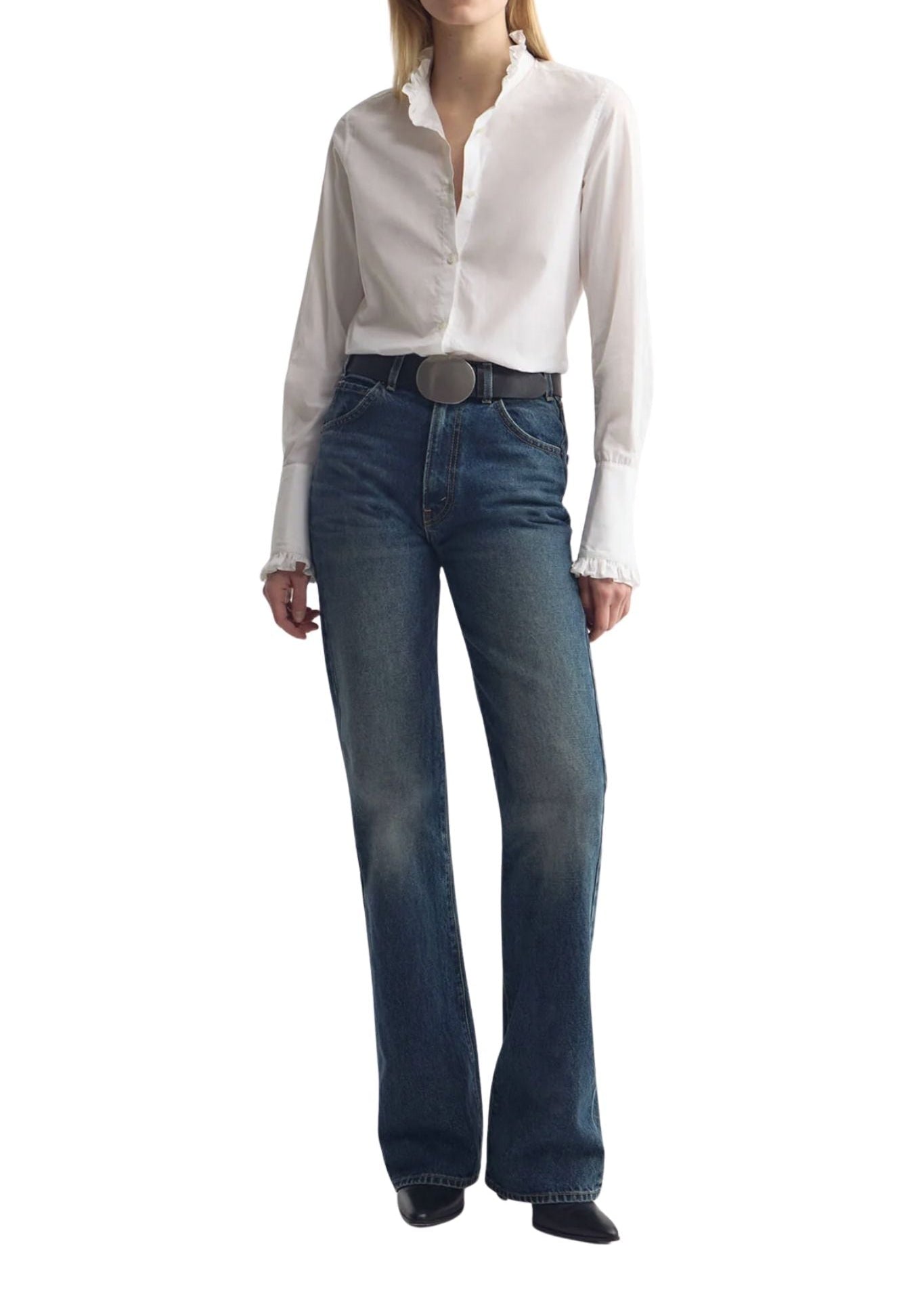 Nili Lotan Elio Shirt - Vermillion