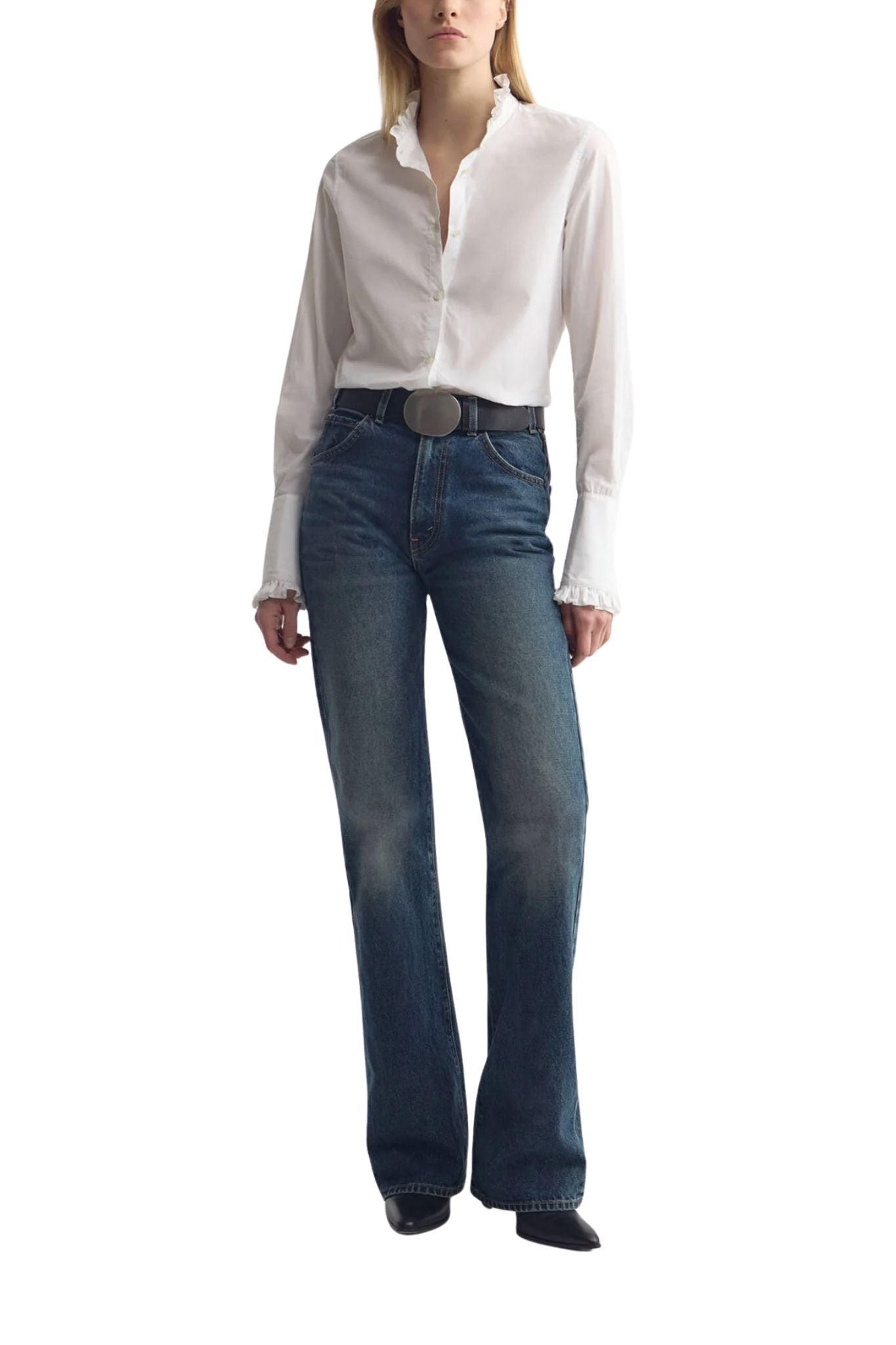 Nili Lotan Elio Shirt - Vermillion