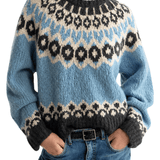 Nili Lotan Isaline Fair Isle Sweater - Vermillion