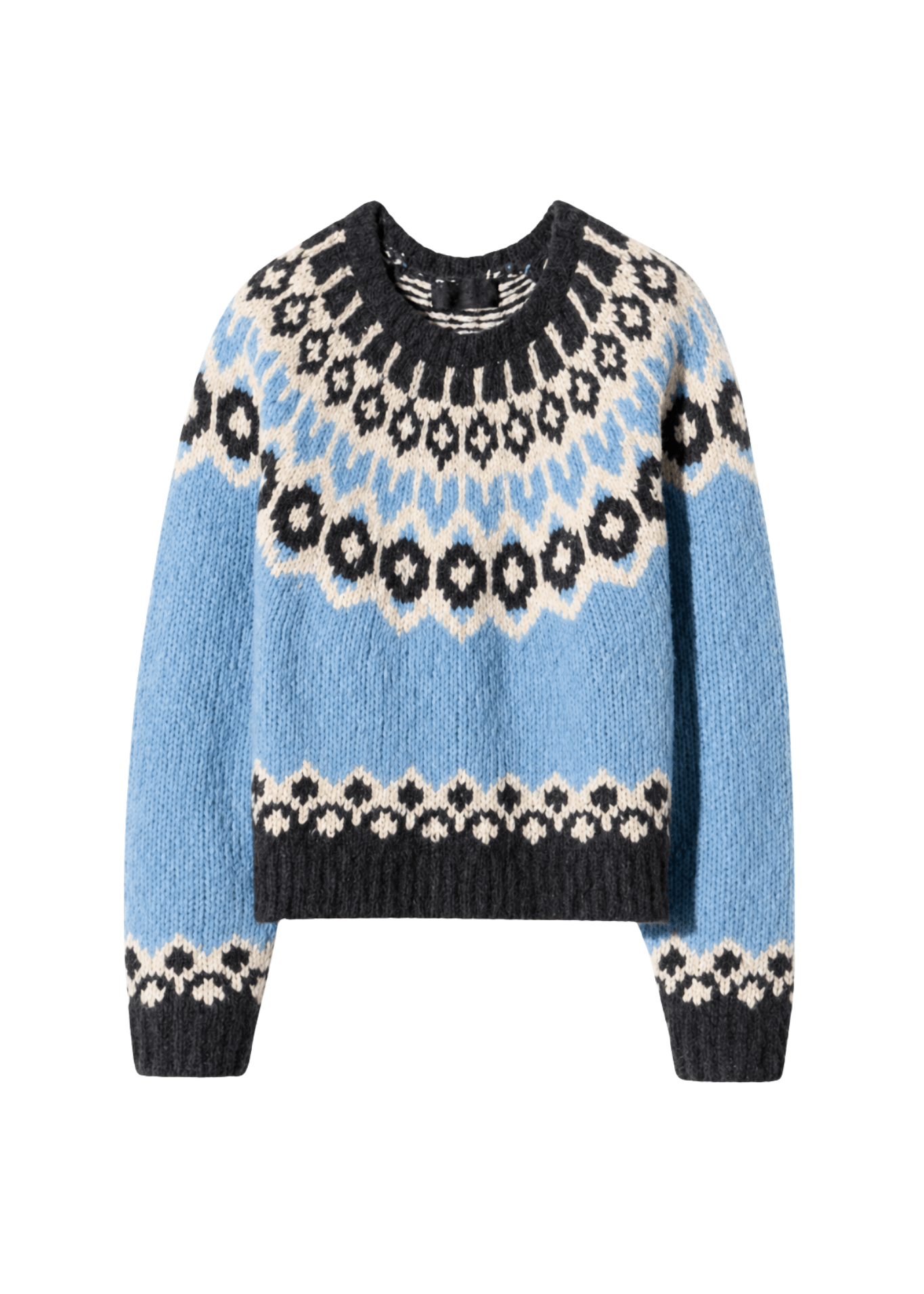 Nili Lotan Isaline Fair Isle Sweater - Vermillion