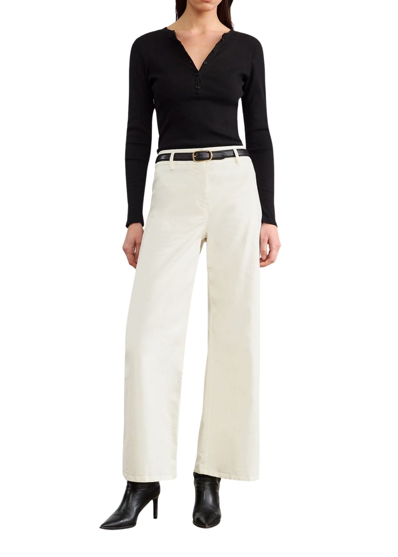 Nili Lotan Jordan Henley Tee - Vermillion