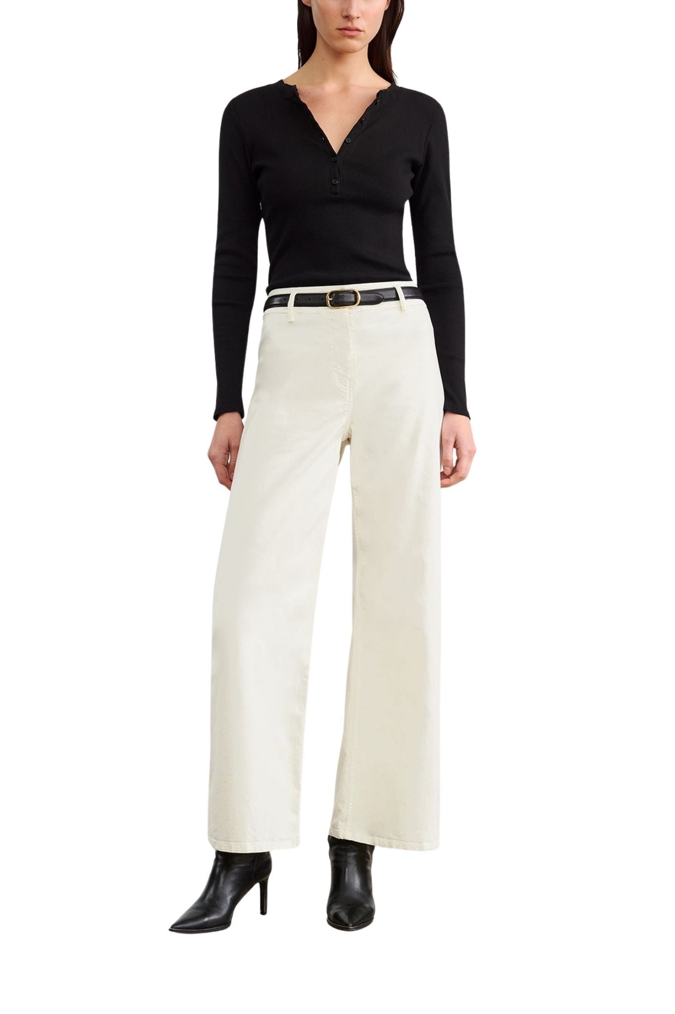 Nili Lotan Jordan Henley Tee - Vermillion