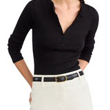 Nili Lotan Jordan Henley Tee - Vermillion