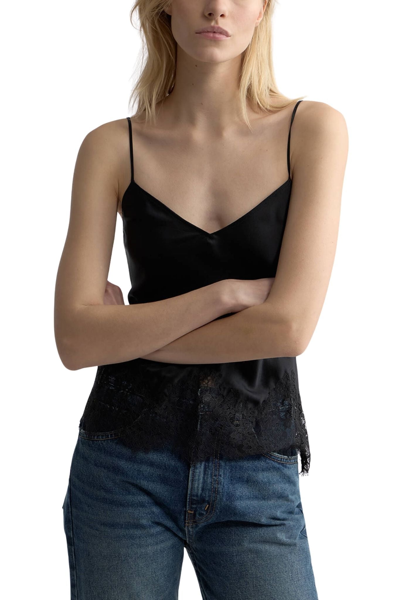 Nili Lotan Nadine Lace Cami Top - Vermillion