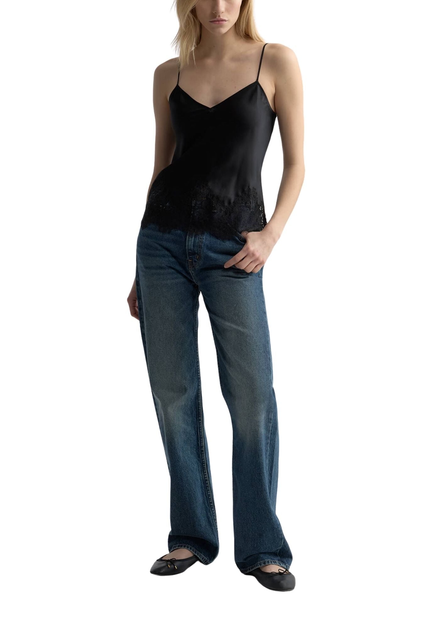 Nili Lotan Nadine Lace Cami Top - Vermillion
