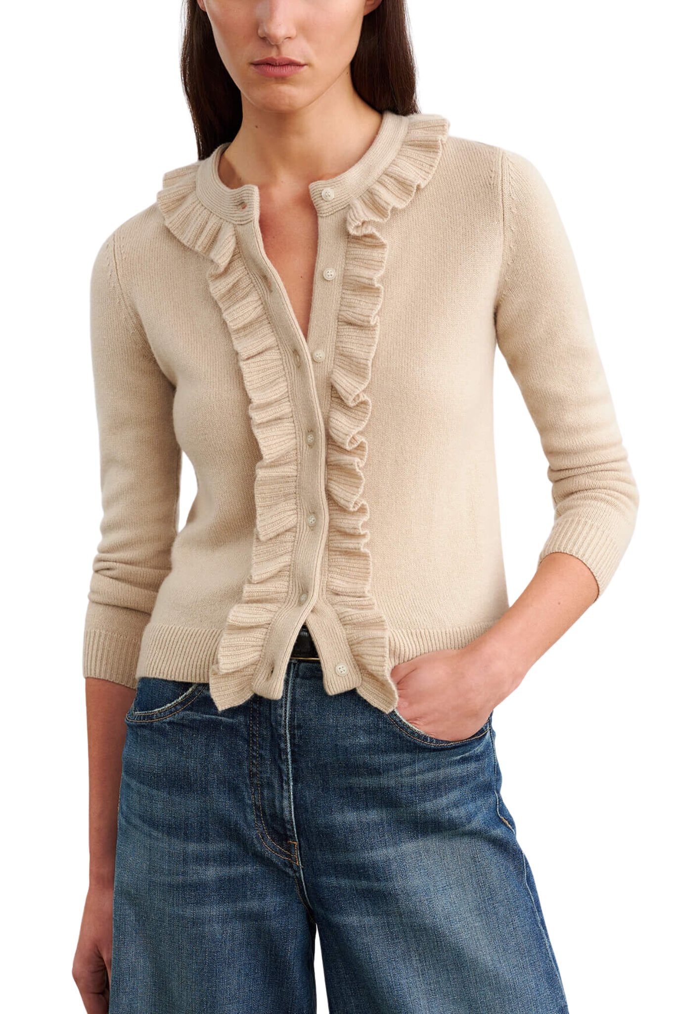 Nili Lotan Neave Cardigan - Vermillion