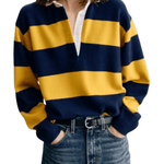Nili Lotan Rashida Rugby Sweater - Vermillion