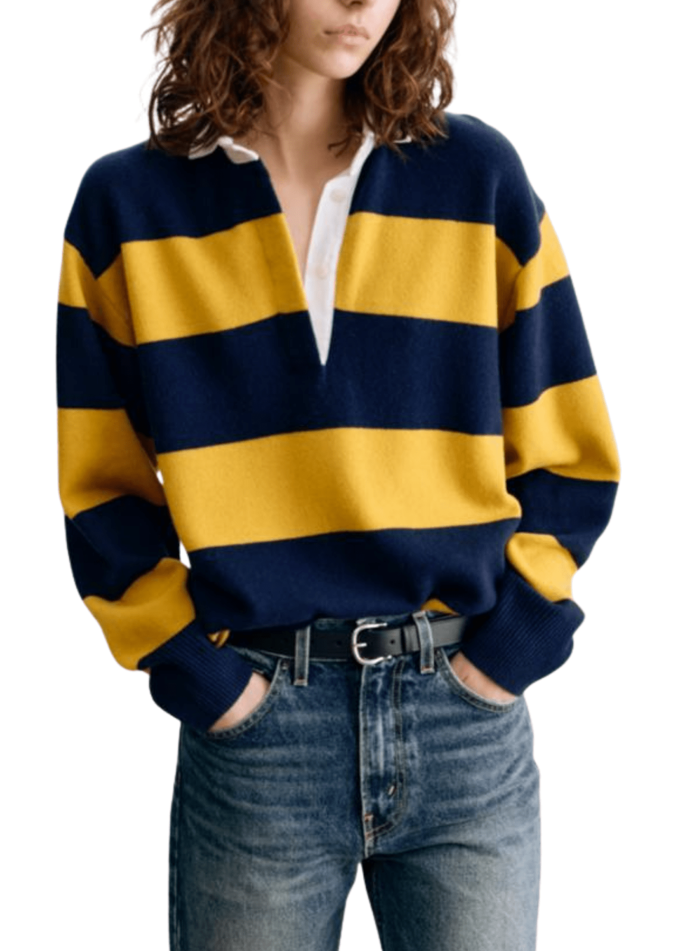 Nili Lotan Rashida Rugby Sweater - Vermillion