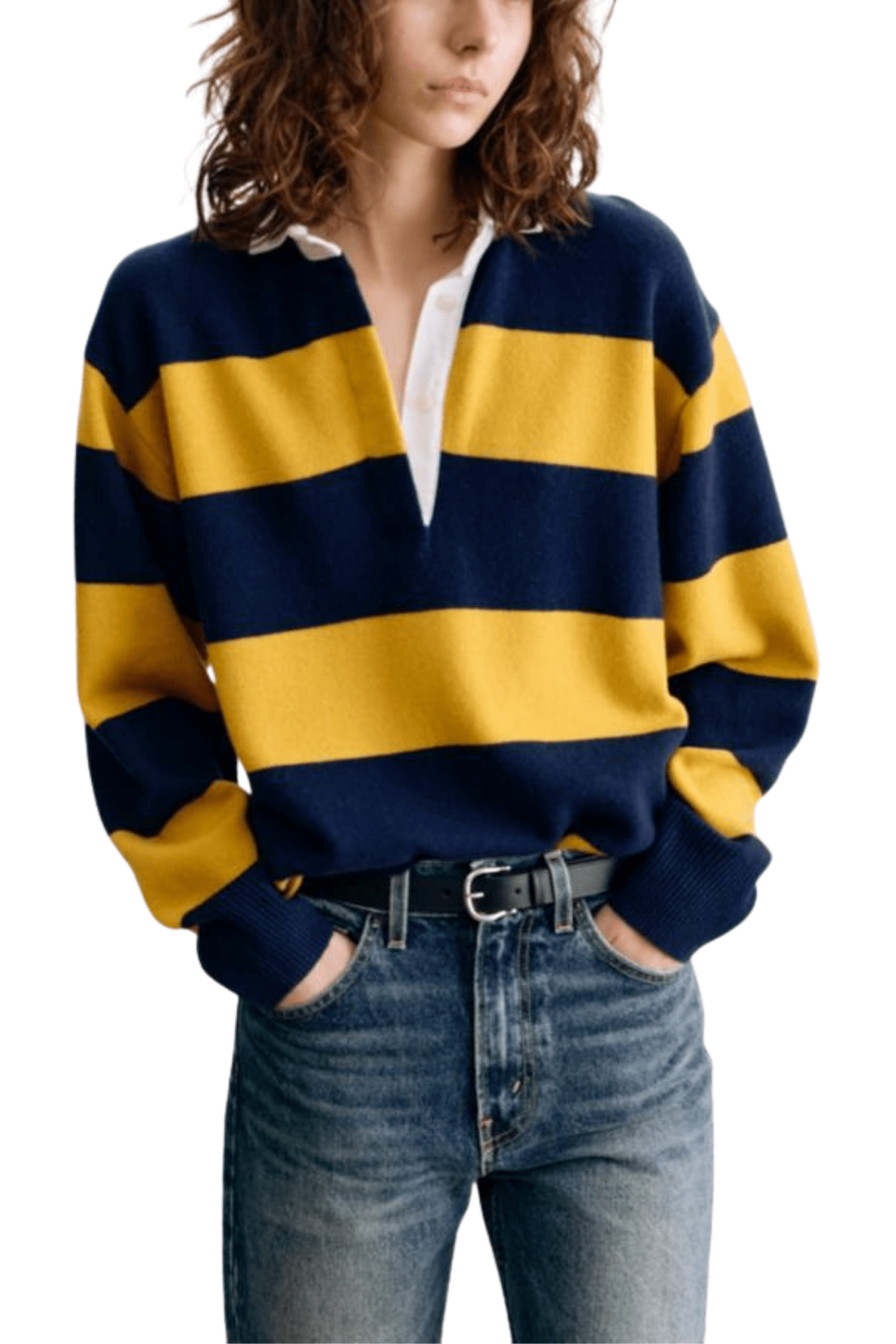 Nili Lotan Rashida Rugby Sweater - Vermillion