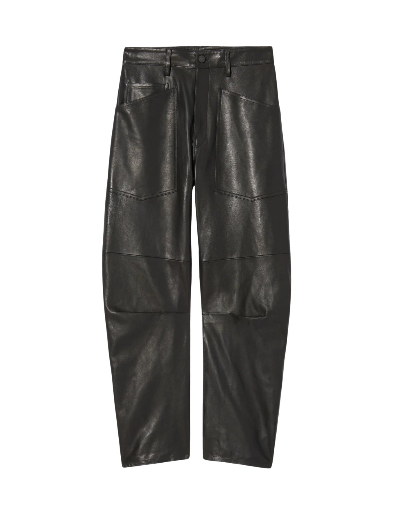 Nili Lotan Shon Leather Pant - Vermillion