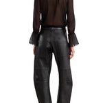 Nili Lotan Shon Leather Pant - Vermillion