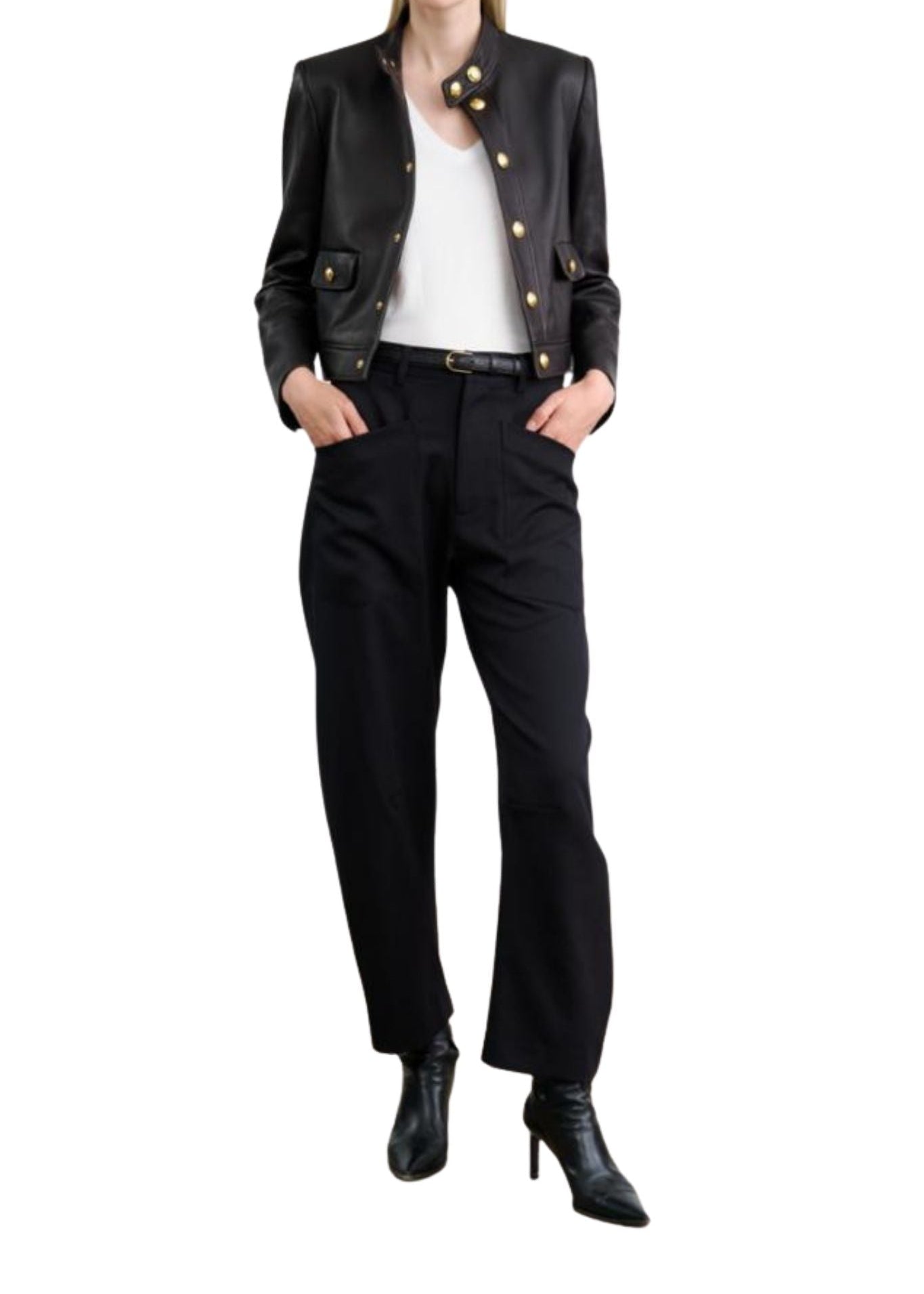 Nili Lotan Shon Wool Pant - Vermillion