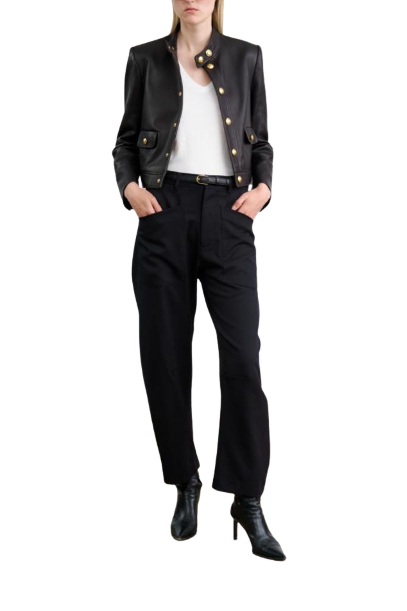 Nili Lotan Shon Wool Pant - Vermillion