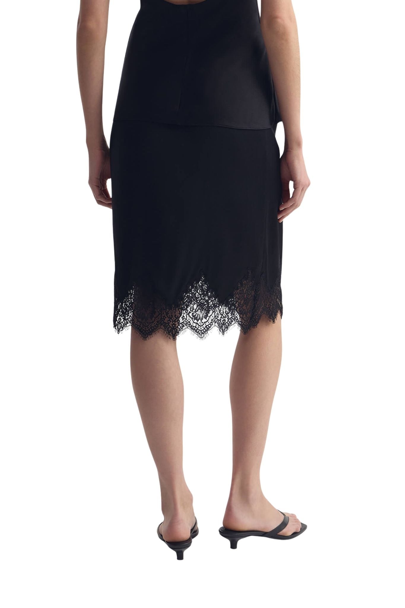 Nili Lotan Thea Lace Skirt - Vermillion