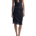 Nili Lotan Thea Lace Skirt - Vermillion