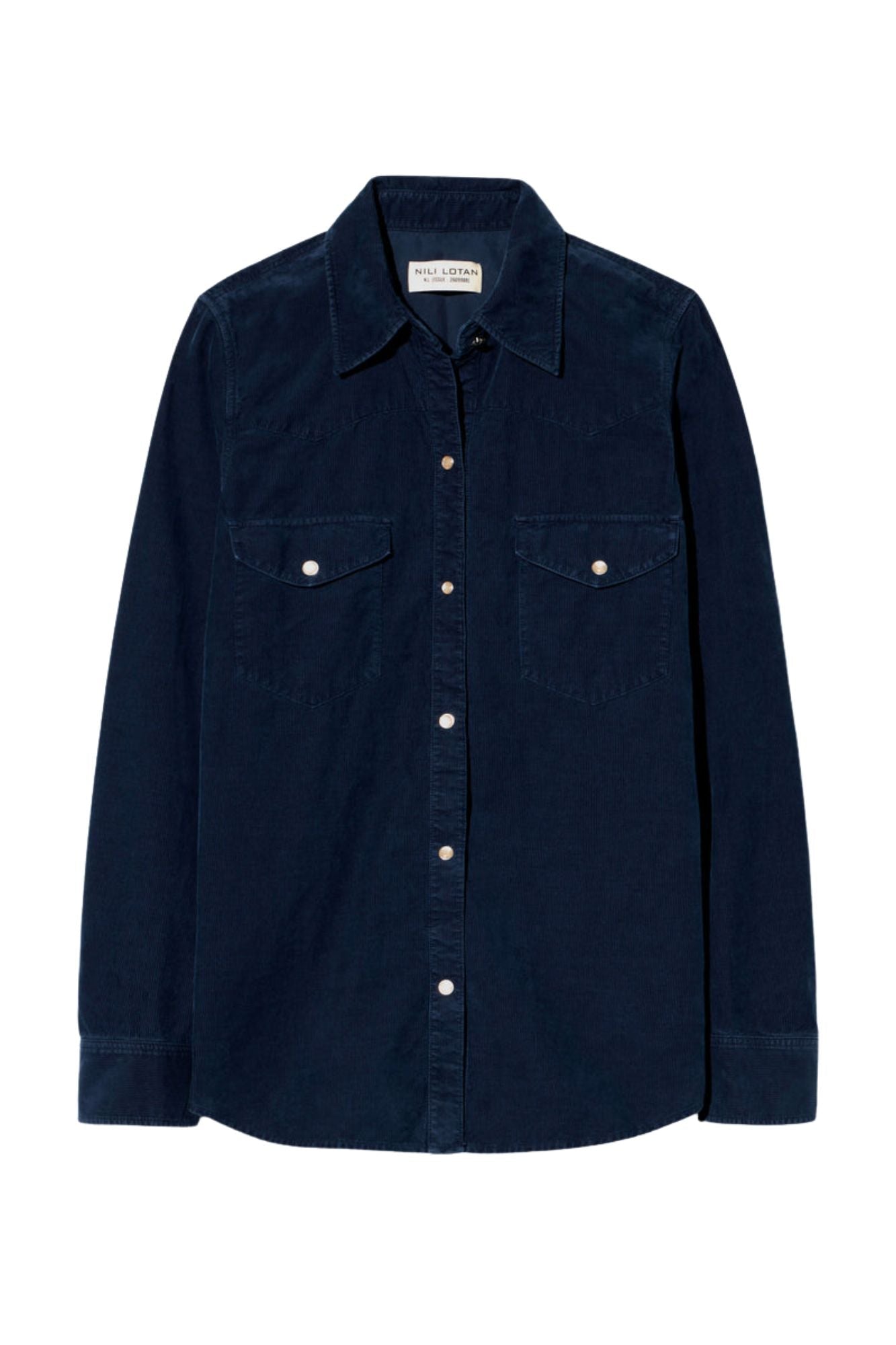 Nili Lotan Travis Corduroy Shirt - Vermillion