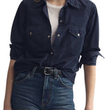 Nili Lotan Travis Corduroy Shirt - Vermillion