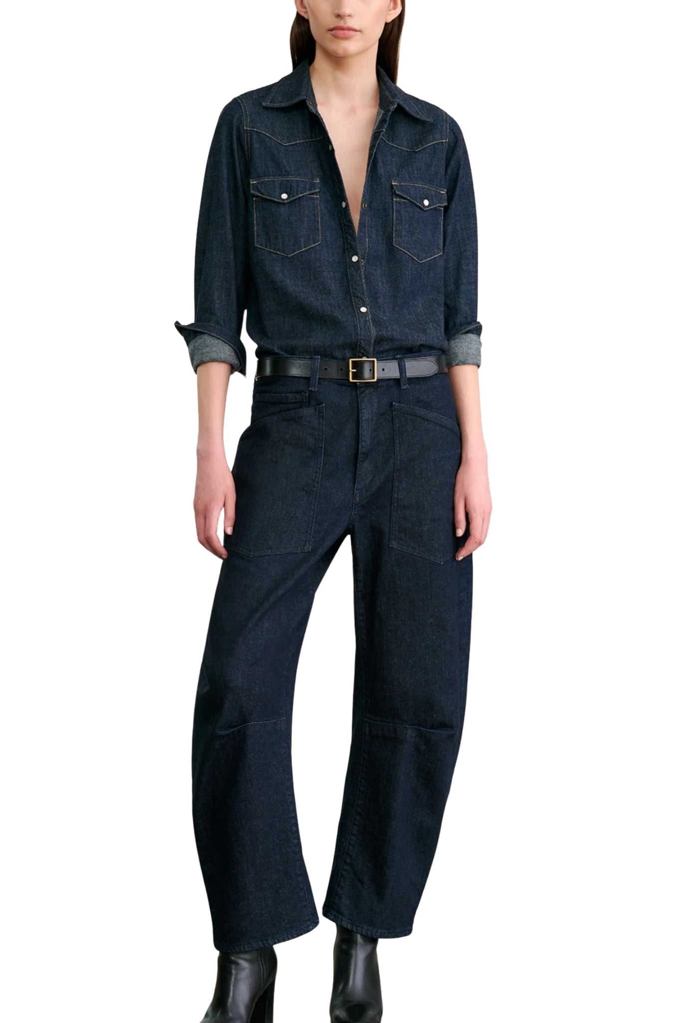 Nili Lotan Travis Shirt - Vermillion