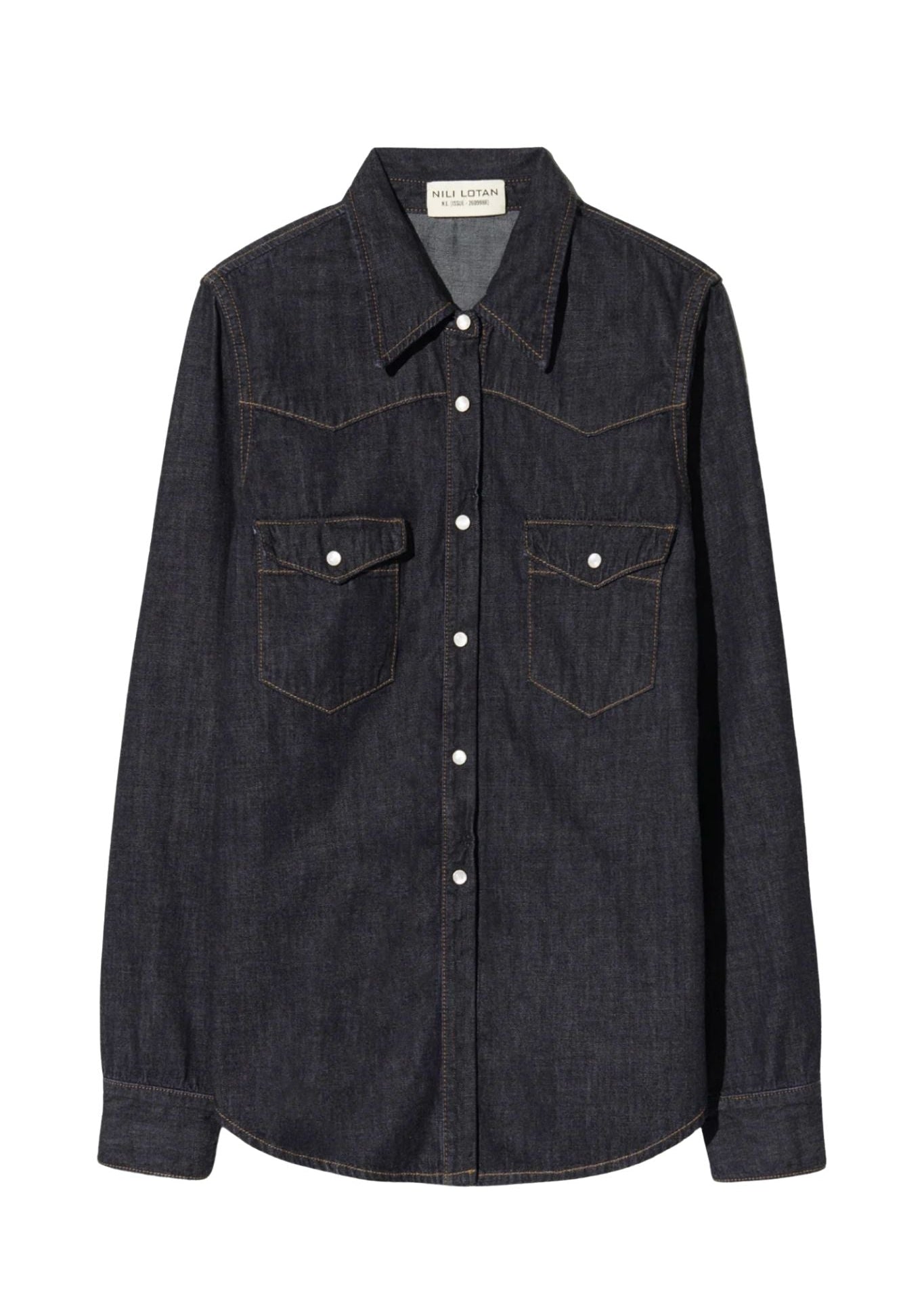 Nili Lotan Travis Shirt - Vermillion