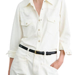 Nili Lotan Travis Shirt - Vermillion