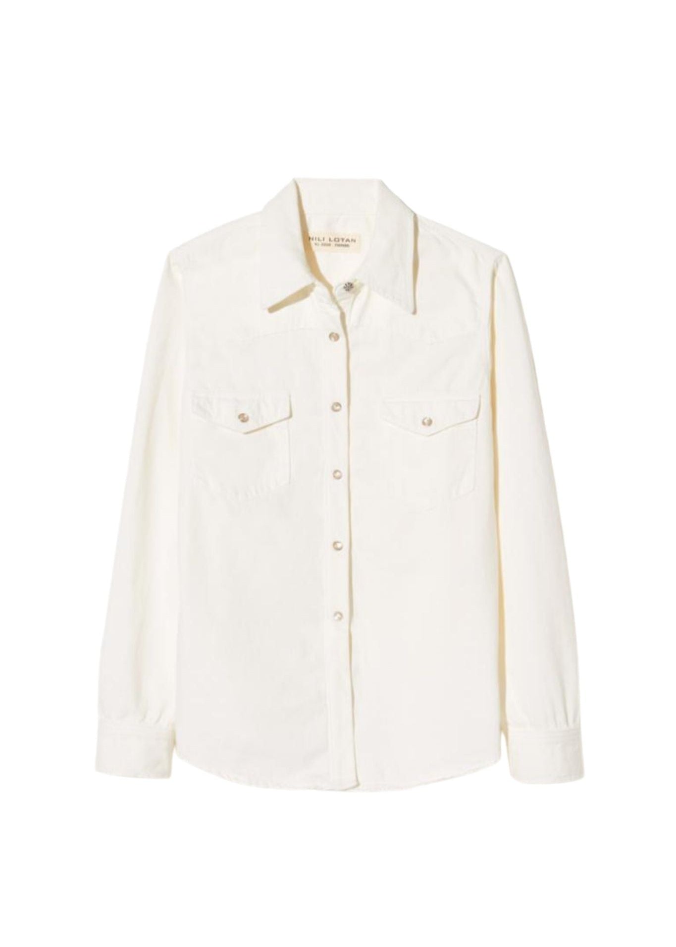 Nili Lotan Travis Shirt - Vermillion